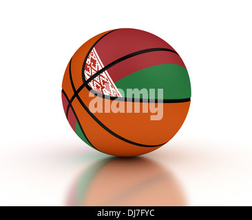 L'équipe de basket-ball de Biélorussie (isolé avec clipping path) Banque D'Images