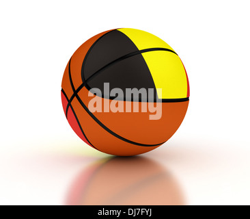 L'équipe de basket-ball belge (isolé avec clipping path) Banque D'Images
