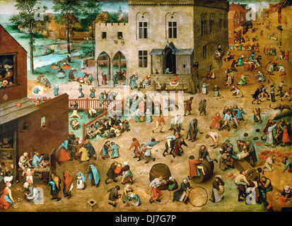 Pieter Brueghel l'ancien, des jeux pour enfants 1560. Huile sur panneau. Le Kunsthistorisches Museum, Vienne, Autriche. Banque D'Images