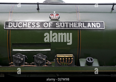 LMS 6233 Classe Couronnement Princesse 'Duchess of Sutherland' locomotive à vapeur à Crewe, Cheshire, Angleterre, Royaume-Uni. Construit en 1938. Banque D'Images