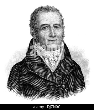 Johann Peter Hebel, 1760 - 1826, un poète allemand, un théologien protestant et éducateur, poète, dialecte alémanique Banque D'Images