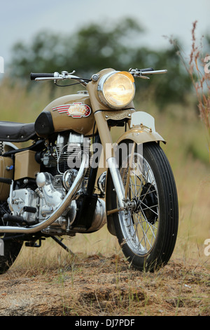 Royal Enfield Bullet vintage 1966 G2 moteur Inde Banque D'Images