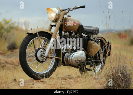 Royal Enfield Bullet vintage 1966 G2 moteur Inde Banque D'Images