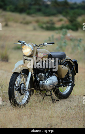 Royal Enfield Bullet vintage 1966 G2 moteur Inde Banque D'Images