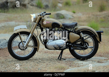 Royal Enfield Bullet vintage 1966 G2 moteur Inde Banque D'Images