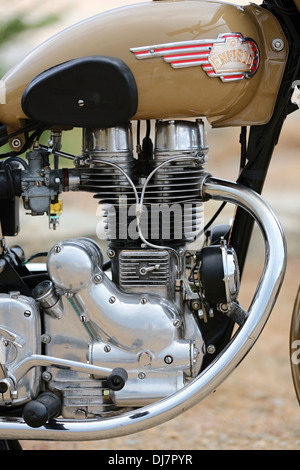 Royal Enfield Bullet vintage 1966 G2 moteur Inde Banque D'Images