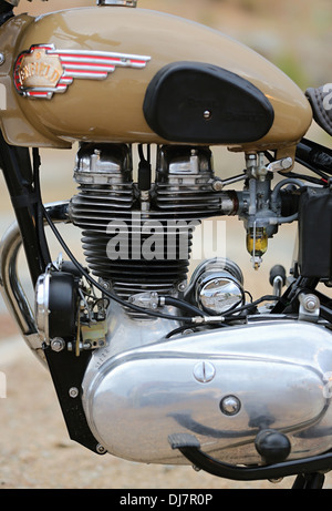 Royal Enfield Bullet vintage 1966 G2 moteur Inde Banque D'Images