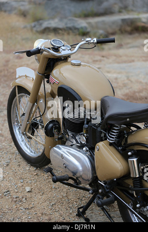 Royal Enfield Bullet vintage 1966 G2 moteur Inde Banque D'Images