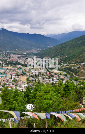 National Memorial Chorten,Point Bouddha PC Inpact Phodrang Voir tous traduction,point de vue de la vallée de Thimphu site & Construction Banque D'Images