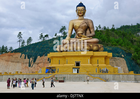 National Memorial Chorten,Point Bouddha PC Inpact Phodrang Voir tous traduction,point de vue de la vallée de Thimphu site & Construction Banque D'Images