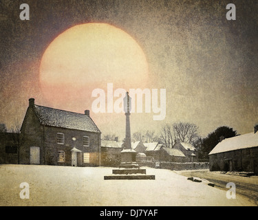 Go - GLOUCESTERSHIRE : Guiting Power dans les Cotswolds (Art numérique) Banque D'Images