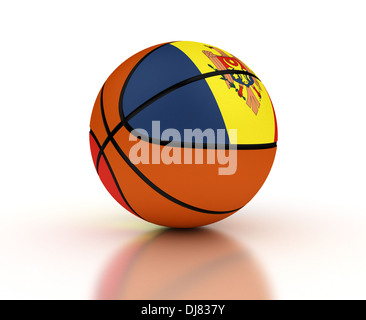 L'équipe de basket-ball de moldave (isolated with clipping path) Banque D'Images