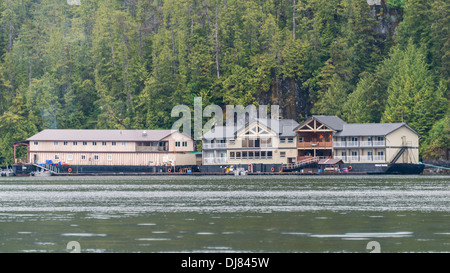 King Pacific Lodge, Barnard Harbour, l'île Princess Royal, mi-côte Colombie-Britannique Banque D'Images