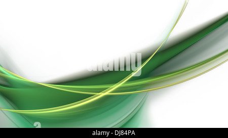 Abstract fractal tisse vert sur fond blanc Banque D'Images