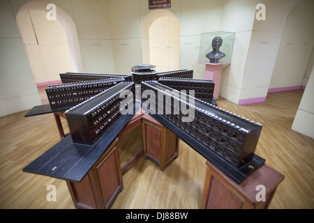 Modèle de prison cellulaire dans museum, Port Blair, Andaman Islands, Inde Banque D'Images