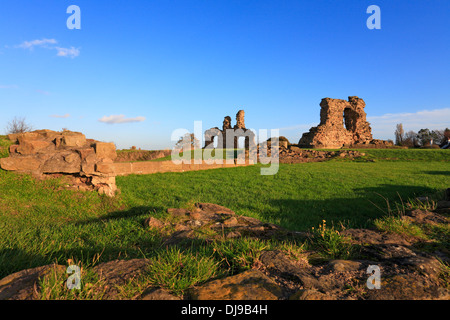 Les ruines de château Sandal sandale, Magna, Wakefield, West Yorkshire, Angleterre, Royaume-Uni. Banque D'Images