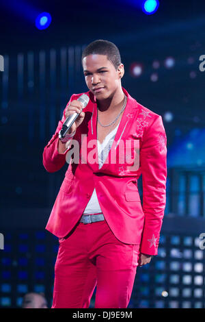 Jesse Ritch allemand sur RTL TV show "Deutschland sucht den Superstar' ('DSDS') à Coloneum studios. Cologne, Allemagne - 22.04.2012 Banque D'Images