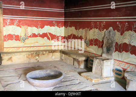 Site archéologique de Knossos, Crète, Grèce Banque D'Images