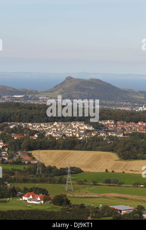 Vue sur les collines de Pentland près d'Édimbourg Banque D'Images