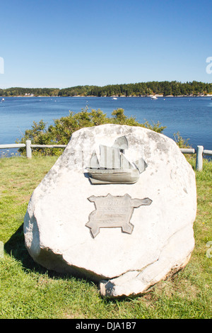 Virginia Memorial, Popham Beach, Phippsburg, Maine, États-Unis Banque D'Images