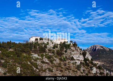 Village perché médiéval, Gourdon, Provence, France Banque D'Images