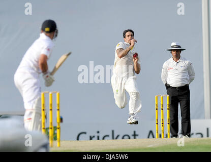 Gabba Sol, Brisbane, Australie. 23 nov., 2013. MITCHELL JOHNSON . Jour 3 du premier essai de cendres Australie 2013/14 v Angleterre. Credit : Action Plus Sport/Alamy Live News Banque D'Images