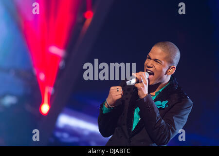 Jesse Ritch à RTL Allemand TV show "Deutschland sucht den Superstar" à Coloneum mmc. Cologne, Allemagne - 31.03.2012 Banque D'Images