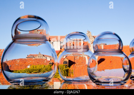 Vue à travers les toits de bocaux en verre, Malmo, Suède Banque D'Images