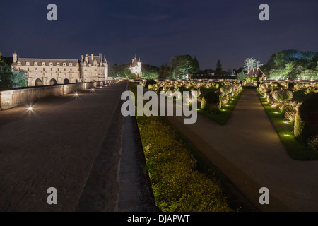 Le Château de Chenonceau, un château près du petit village de Chenonceaux, dans l' Indre et Loire Banque D'Images