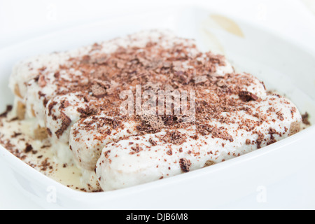 Tiramisu dessert gâteau bonbons cuits Banque D'Images