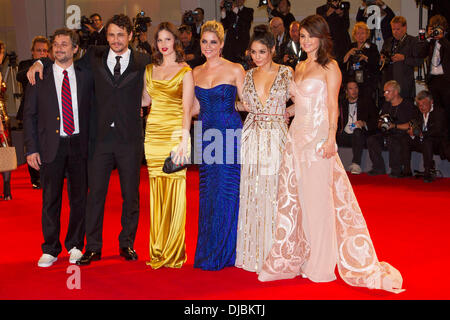 Selena Gomez, Vanessa Hudgens, Ashley Benson, Rachel Korine, James Franco et l'harmonie Korine le 69ème Festival du Film de Venise - 'Spring Breakers' Premiere - Venise, Italie- 05.09.12 Banque D'Images
