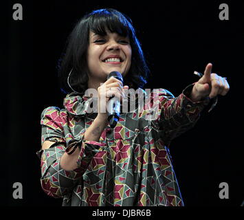 Bat For Lashes aka Natasha Khan effectue Bestival 2012 tenue à Robin Hill Country Park - Jour 4 Île de Wight - 09.09.12 Banque D'Images