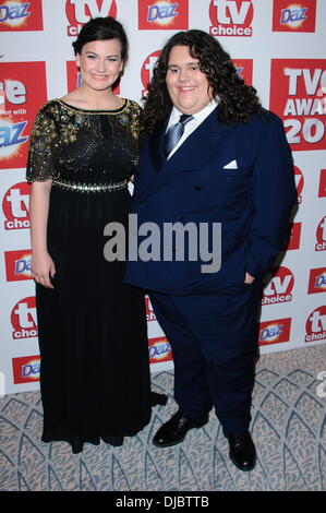 Charlotte Jaconelli et Jonathan Antoine Le TVChoice Awards 2012 tenue à l'hôtel Dorchester Arrivées - Londres, Angleterre - 10.09.12 Banque D'Images