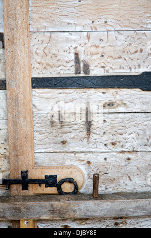 Chien noir des marques de griffes Bungay Holy Trinity Church, Blythburgh, Suffolk, Angleterre Banque D'Images