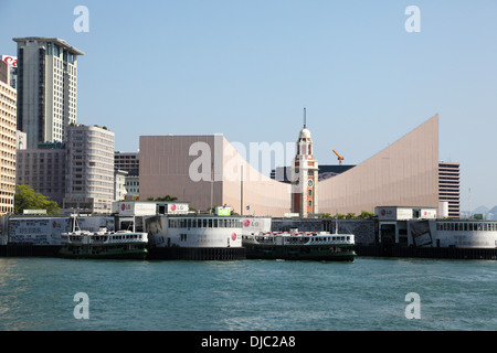 Tsim Sha Tsui Star Ferry Terminal à Hong Kong, Chine Banque D'Images