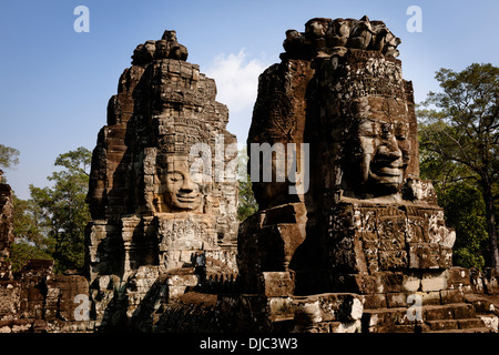 Prasat Bayon à Angkor Thom, Siem Reap, Cambodge. Banque D'Images