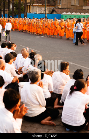 Cambodge commémorant l'ancien roi Sihanouk qui est mort à Pékin le 15 octobre 2012. Phnom Penh, 26 janvier 2013. Banque D'Images