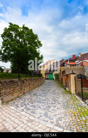 Rues de la vieille ville de Loket en République tchèque, l'Europe de l'Est Banque D'Images