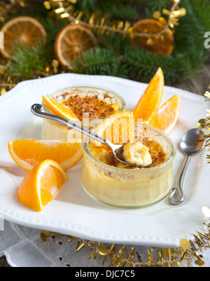 Crème brûlée Orange Banque D'Images