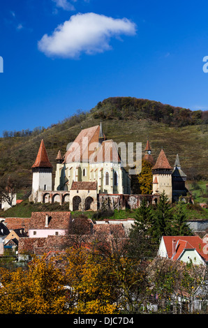 Biertan est l'une des premières colonies allemandes de Transylvanie, avec église fortifiée. La Roumanie. Banque D'Images