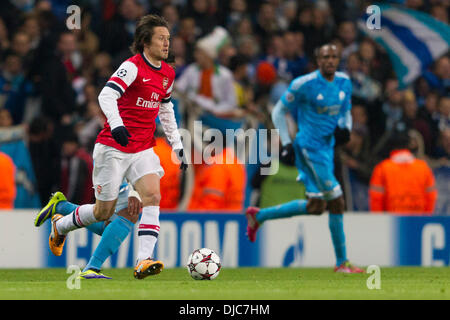 Londres, Royaume-Uni. 26 nov., 2013. Le milieu de terrain Tomas Rosicky d'Arsenal pendant le match de la Ligue des Champions Arsenal FC v Olympique de Marseille de l'Emirates Stadium. Credit : Action Plus Sport/Alamy Live News Banque D'Images