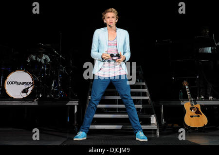 Cody Simpson en live à l'Amphithéâtre Cruzan West Palm Beach, Floride - 24.08.12 Banque D'Images