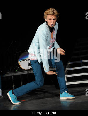 Cody Simpson en live à l'Amphithéâtre Cruzan West Palm Beach, Floride - 24.08.12 Banque D'Images