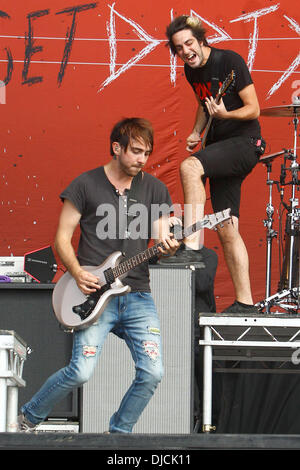 Alex Gaskarth de All Time Low Reading Festival 2012 - Performances - Jour 3 Lecture, Angleterre - 26.08.12 Banque D'Images