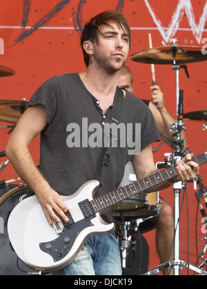 Alex Gaskarth de All Time Low Reading Festival 2012 - Performances - Jour 3 Lecture, Angleterre - 26.08.12 Banque D'Images