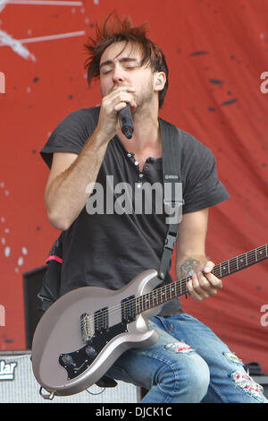 Alex Gaskarth de All Time Low Reading Festival 2012 - Performances - Jour 3 Lecture, Angleterre - 26.08.12 Banque D'Images