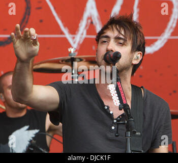 Alex Gaskarth de All Time Low Reading Festival 2012 - Performances - Jour 3 Lecture, Angleterre - 26.08.12 Banque D'Images