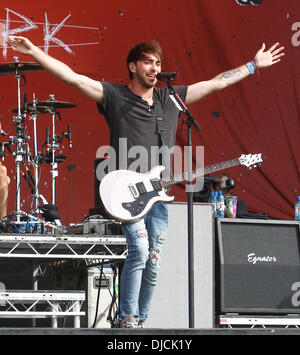 Alex Gaskarth de All Time Low Reading Festival 2012 - Performances - Jour 3 Lecture, Angleterre - 26.08.12 Banque D'Images