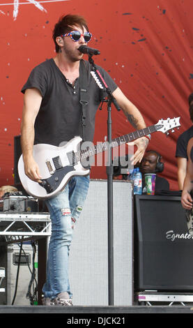 Alex Gaskarth de All Time Low Reading Festival 2012 - Performances - Jour 3 Lecture, Angleterre - 26.08.12 Banque D'Images