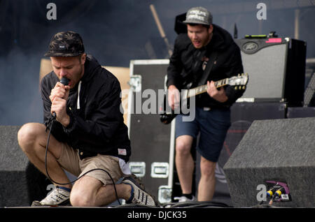 Rou Reynolds de Enter Shikari Leeds Festival 2012 tenue à Bramham Park - Performances - Jour 3 Leeds, Angleterre - 26.08.12 comprend : Rou Reynolds de Enter Shikari Où : Leeds, Royaume-Uni Quand : 26 août 2012 Banque D'Images